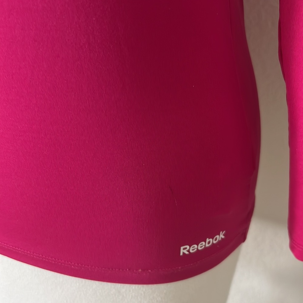 Reebok Raspberry Playdry Long Sleeve Tee - Picture 3 of 5